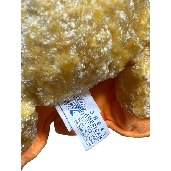 Yellow Duck Duckie Plush Chenille Laying Lay Down Great American Toy 18 Inches - Picture 7 of 8